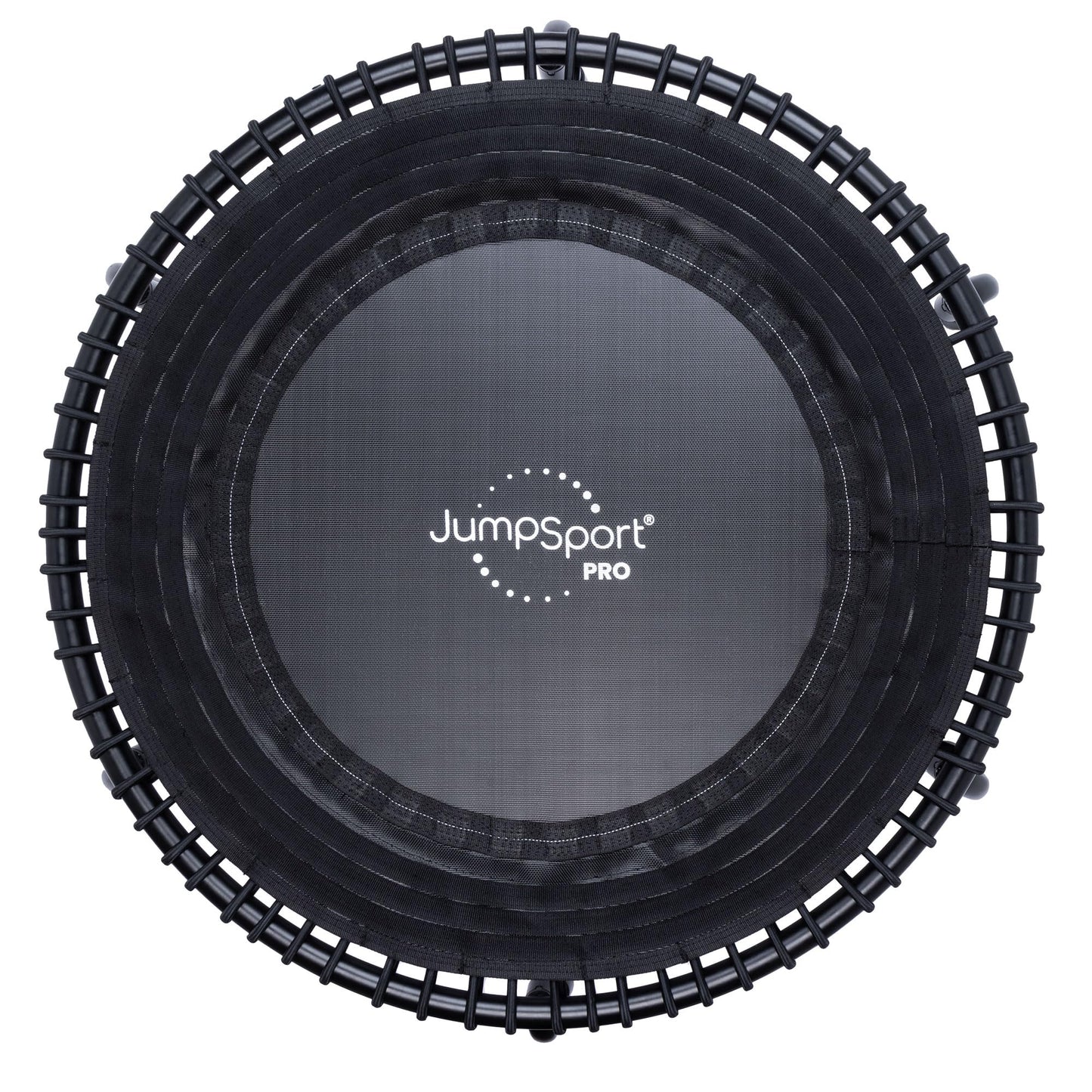 JumpSport 350 PRO Steel-Frame Adult Fitness Trampoline, Adjustable Bounce, 39" - Indoor Rebounder Exercise & Workout Equipment w/No-Tip Stable Arched Legs, 300 Lbs Weight Rating