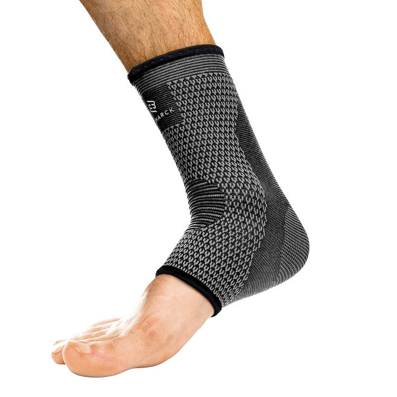 Benmarck Achilles Tendon Support Brace, Plantar Fasciitis Sock, Ankle Compression Sleeve For Running, Tendonitis and Flat Feet Relief (Gray Black, Unisize)