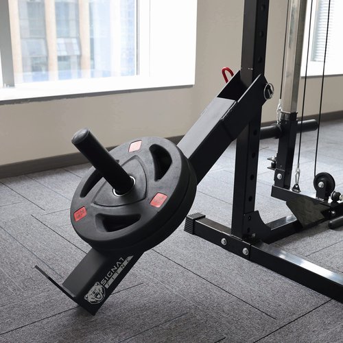 Signature Fitness SF-3 1,500 Pound Capacity 3??x 3??Power Cage Squat Rack, Includes J-Hooks and Safety Straps, Other Optional Accessories, Lever Arm