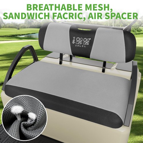 10L0L Universal Golf Cart Seat Covers Dress UP Older Golf Cart Durable Breathable Material Fit Like a Glove for EZGO TXT RXV Club Car DS, Easy to Install