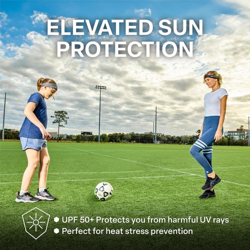 COLD FACTOR Instant Cooling Headband 3 Pack (Black) | Advanced Chemical-Free Evaporative Technology | 2+ Hours of Cooling | Ideal for Sports, Yoga, Outdoor Activities Like Hiking & Golf