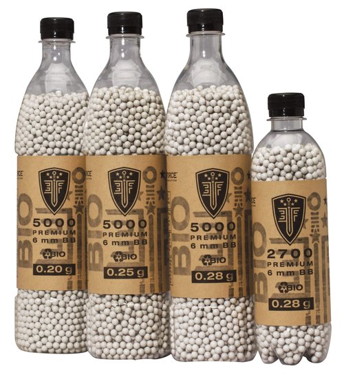 Elite Force Premium Biodegradable 6mm Airsoft BBs Ammo, .20 Gram, 5000 Count
