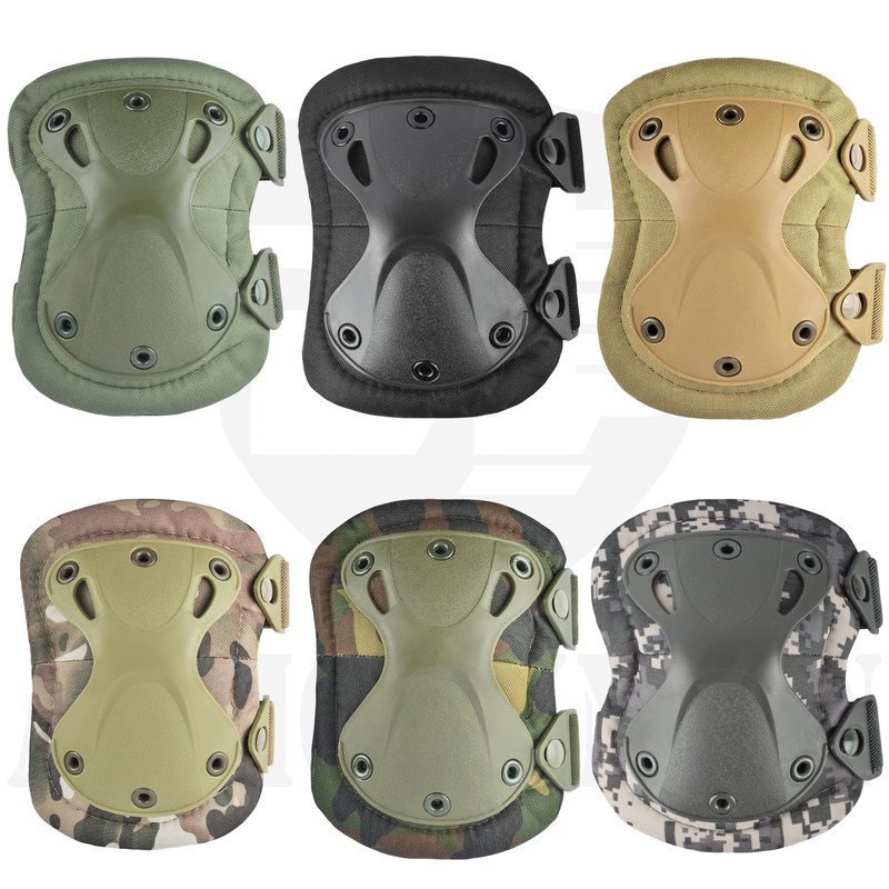 Professional Tactical Combat Knee and Elbow Protective Pads Sets Advanced Tactical Gear Set for Airsoft Paintball Hunting Army Skate Outdoor Sports (CP)