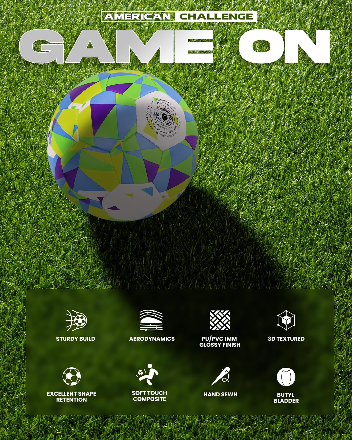 American Challenge Tempo Soccer Ball (Tropical, 4)
