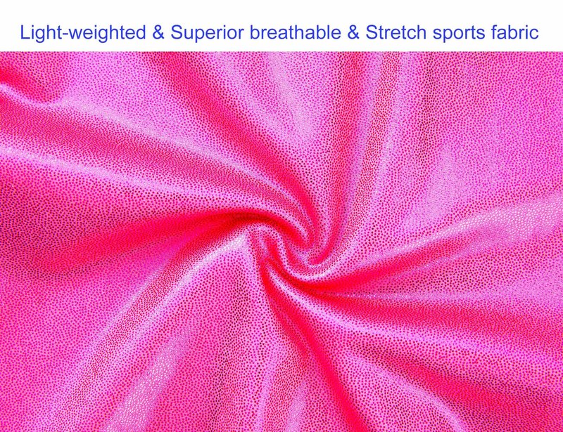 Domusgo Leotards for Girls Gymnastics 3t 4t Sparkly One-Piece Rose Unitards Athletic Biketards Sleeveless Tank Outfits