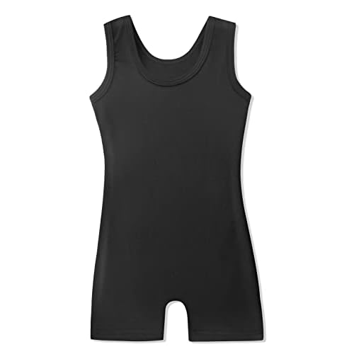 HOZIY Gymnastics Leotards with Shorts for Girls Toddlers Kids Biketard Tumbling Outfits Sparkle Unicorn Leopard Galaxy