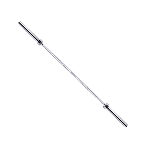 Fitvids Olympic Bar for Weightlifting and Power Lifting Barbell, 700-Pound Capacity (6 Feet, Silver)
