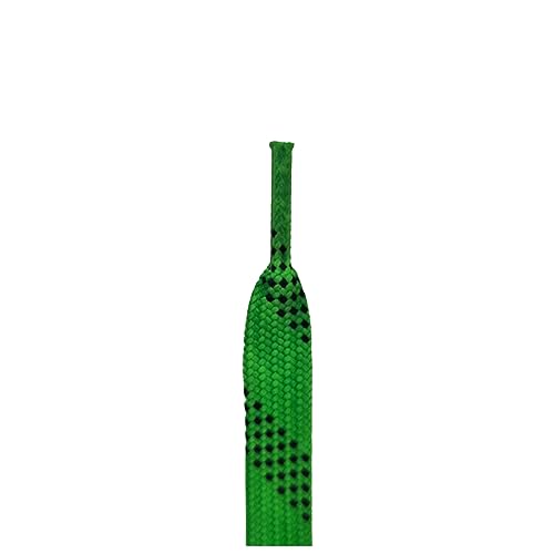 84-Inch Waxed Hockey Skate Laces - Green, Secure & Waterproof