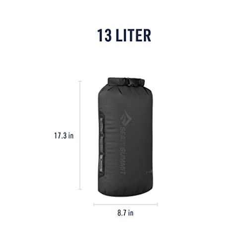Heavy-Duty 13L Waterproof Dry Bag for Kayaking & Outdoor Travel - Jet Black