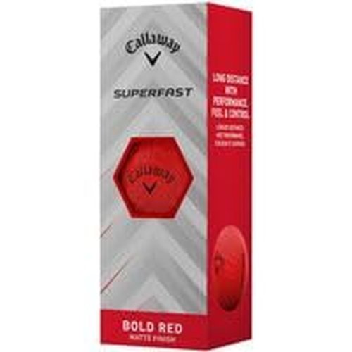 Callaway Golf Superfast Bold Red AlignXL Golf Balls - 15 Pack - 2025 Model