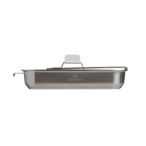 Stanley Wildfare Pro 5-Piece Stainless Steel Square Pan Cook Set | 10 in Fry Pan with Fold & Lock Handle | Cutting Board and Spatula | Camping Essentials for Your Camp Kitchen | BPA-Free