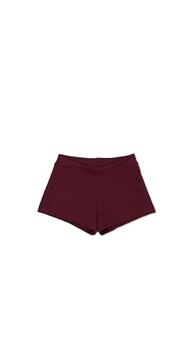 Girls' Boy Cut Low Rise Dance Shorts - Small Maroon