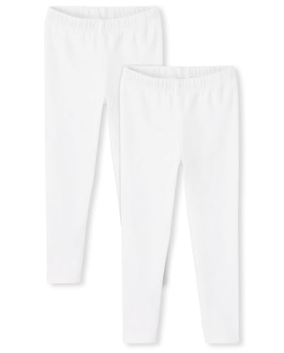 Gymboree Girls' and Toddler Pull-On Leggings 6-Pack - White & Pink Variations