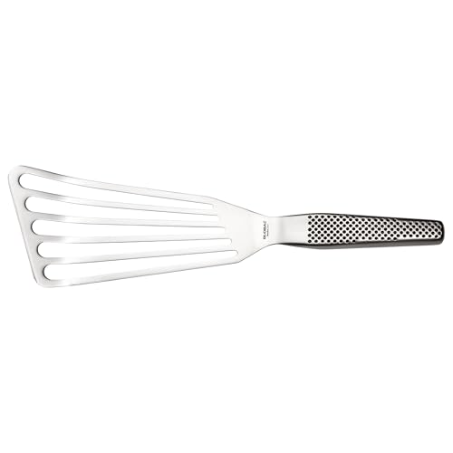 Global Fish Spatula, Rust Resistant Stainless Steel, Angled Slotted Turner, GS-27