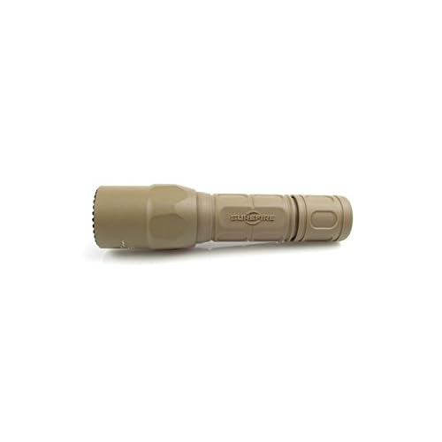 SureFire G2X Pro 600 Lumen Tactical EDC Flashlight Bundle with 2 Extra CR123A Batteries and Lightjunction Battery Case (Tan)