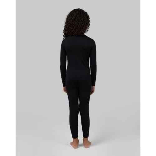 32 Degrees Heat Unisex Kids 2 Piece Baselayer Long Sleeve Crew Neck & Legging Set | 4-Way Stretch | Form Fitting | Thermal