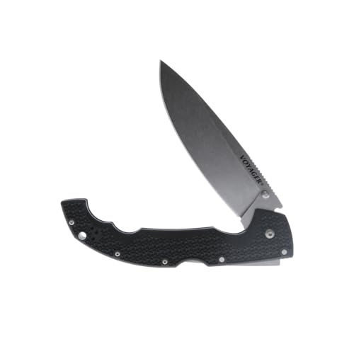 Cold Steel XL Voyager Drop Point Folding Knife - 5.5" AUS10A Blade, Tactical 6.75" Handle