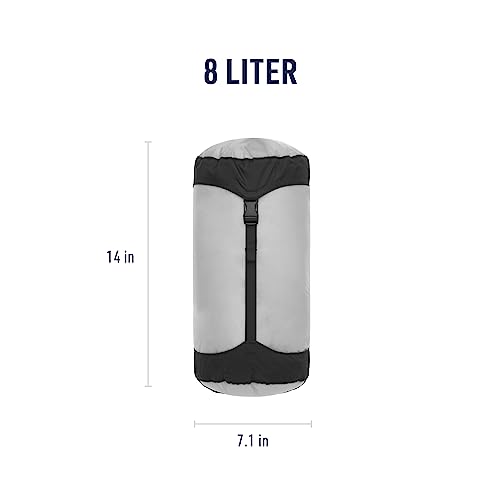 Ultralight 8L Waterproof Compression Sack for Backpacking Travel Grey