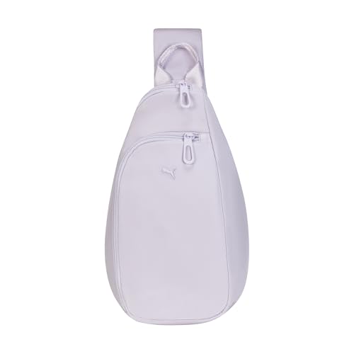Sporty Women's Sling Bag with Reversible Strap & Dual Compartments - Lilac Frost, One Size