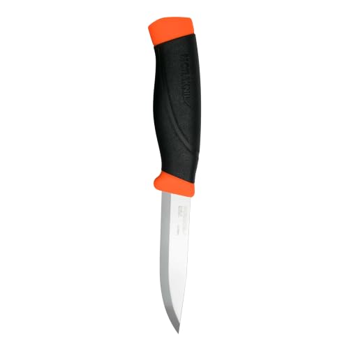 Orange Heavy Duty Fixed Blade Knife with Sandvik Carbon Steel Blade - Morakniv Companion