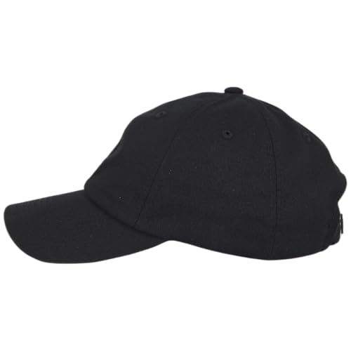 E BY ELIDAN Classic Dad Hat Black One Size Cotton Baseball Cap - Adjustable, Breathable, Packable