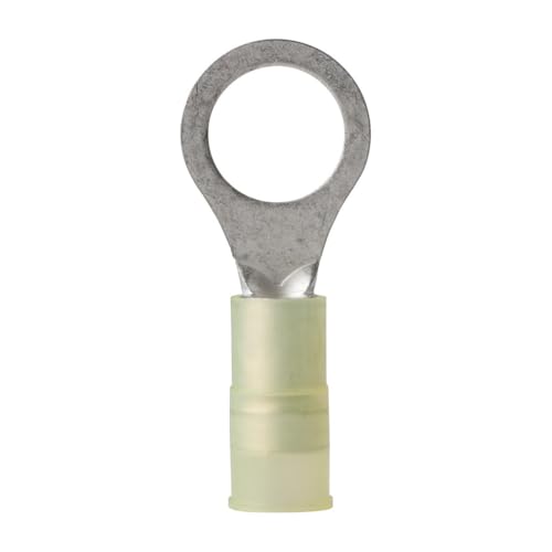 Marine Grade Nylon Ring Terminals 4-Pack - 3/8" Screw, 12-10 Gauge