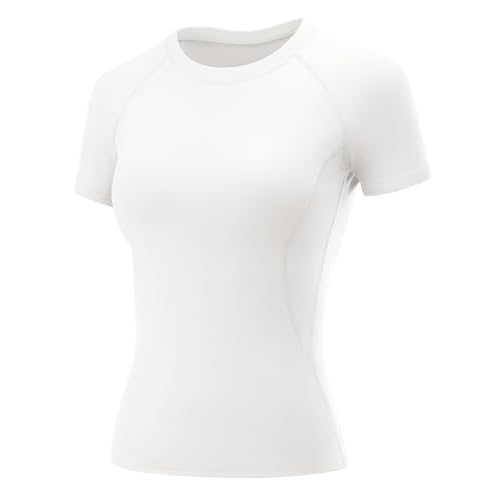 LOMON Womens Workout Tops Short Sleeve Raglan Athletic Shirts Yoga Gym Crewneck Quick Dry Tshirts