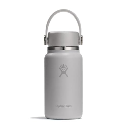 Hydro Flask Micro Bottle - Insulated Mini Leak Proof Flask for Purse or Pocket in 6.7 Oz Birch Gray