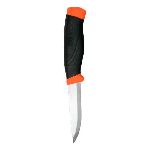 Orange Heavy Duty Fixed Blade Knife with Sandvik Carbon Steel Blade - Morakniv Companion