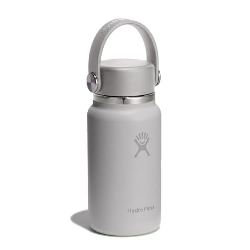 Hydro Flask Micro Bottle - Insulated Mini Leak Proof Flask for Purse or Pocket in 6.7 Oz Birch Gray
