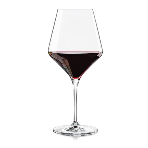 Libbey Master¡¯s Reserve 9323 Prism All Purpose Wine Glasses Set, 16 Oz, Clear, Sleek Wine Glass Set Of 12, Modern Stemware Glasses for Special Moments