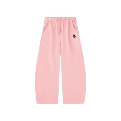 Aelfric Eden Cherry Embroidery Baggy Barrel Sweatpants Wide Leg Pants Open Bottom Casual Y2K Athletic Lounge Sports Trousers