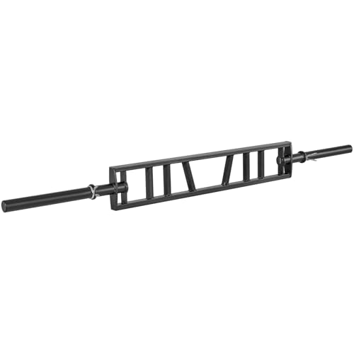 VEVOR Multi-Grip Barbell, 2-inch 3 Positions Swiss Bar, 550 LBS Capacity Heavy Duty Swiss Barbell Training Equipment, with 2 Collars and Knurled Grips, for Home Gym, Support Pressing, Lifting Curls