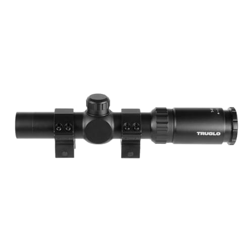 TRUGLO TruBrite 30 Hunter 30mm Compact Waterproof, Shockproof, Fogproof Gun Hunting Scope, 1-4 x 24mm, Matte Black