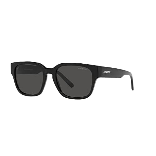 ARNETTE AN4294 Type Z Square Sunglasses, Black/Dark Grey, 54 mm