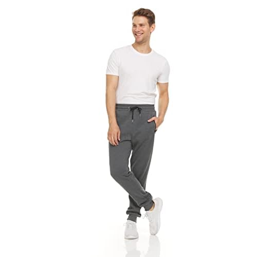 PURE CHAMP Mens 3 Pack Fleece Active Athletic Workout Jogger Sweatpants for Men with Zipper Pocket and Drawstring Size S-3XL