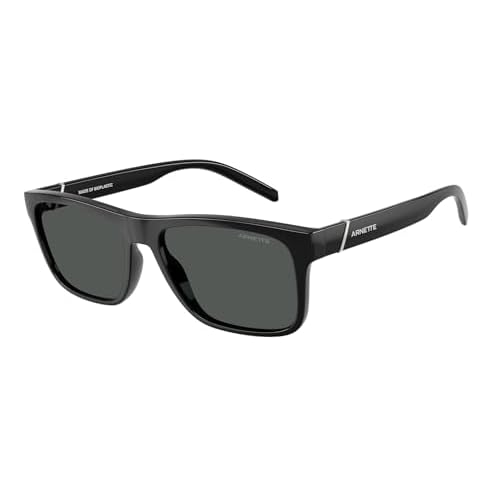 ARNETTE Man Sunglasses Matte Black Frame, Dark Green Lenses, 55MM