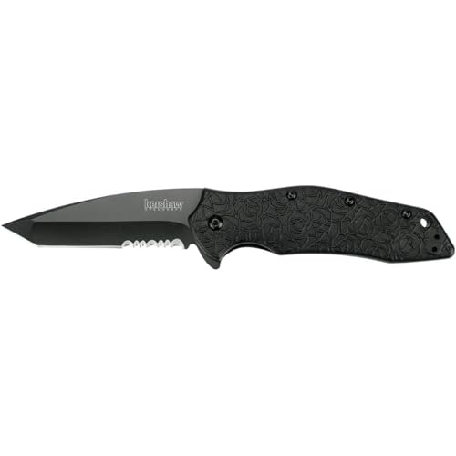 Kershaw Kuro Pocket Knife Black Steel Assisted Opening EDC Tool