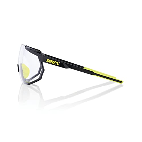 100% Racetrap 3.0 Sport Performance Sunglasses - Sport and Cycling Eyewear (Gloss Black - Photochromic Lens)