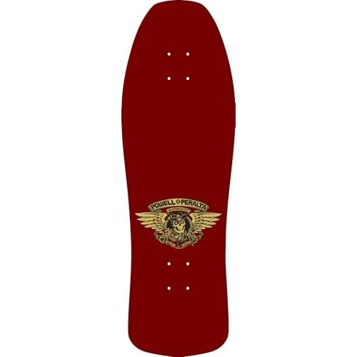 Powell Peralta Ray Underhill Cross Reissue Skateboard Deck, Burgundy/Gold Foil, 9.9" x 31.03"