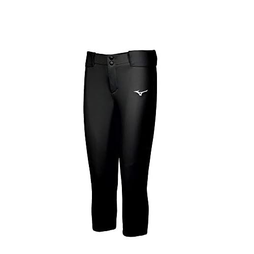 Mizuno Women's Belted Stretch Fastpitch Softball Pant, Black, Large