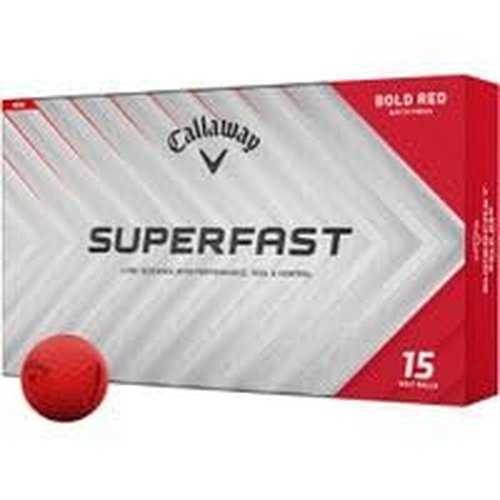 Callaway Golf Superfast Bold Red AlignXL Golf Balls - 15 Pack - 2025 Model