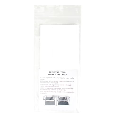 6 Inch Arrow Wraps - White / 1.125 Inch, 12 Pack for Arrow Visibility
