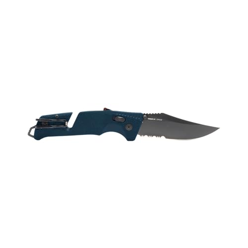 SOG Trident at Ambidextrous Professional Partially Serrated Folding Knives | Heat-Treated CRYO D2 Stainless Steel Blade