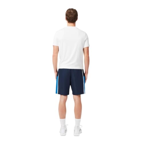 Lacoste Men's Sport Lightweight Color Block Stripe Tennis Shorts