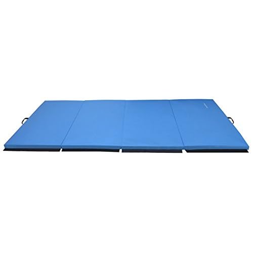 Fitvids All Purpose 4'x8'x2" Extra Thick High Density Anti Tear Gymnastics Gym Folding Exercise Aerobics Mats, Multiple Colors Available