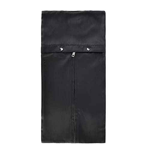 5 Pieces Satin Wigs Storage Bag Hair Extensions Holder Hairpieces Ponytail Bundles Carrier Case with Zipper Folding Hanging Protector Pouch for Travel Daily Use (Black)