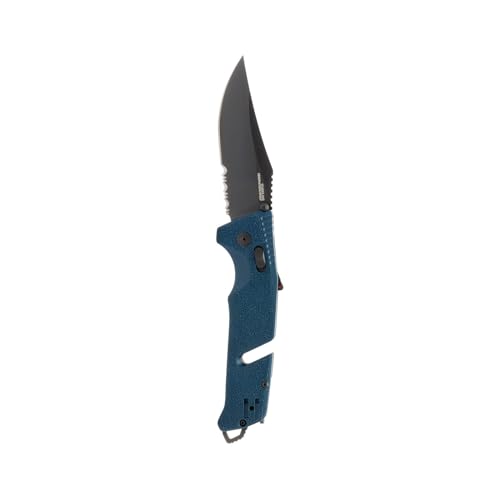 SOG Trident at Ambidextrous Professional Partially Serrated Folding Knives | Heat-Treated CRYO D2 Stainless Steel Blade