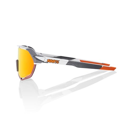 100% S2 Sport Performance Cycling Sunglasses (Soft Tact GREY CAMO - HiPER Red Multilayer Mirror Lens)