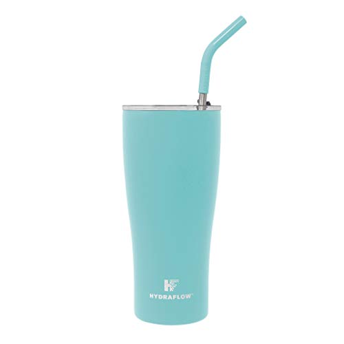 Hydraflow Capri 28.4oz Insulated Tumbler with Straw - Powder Aqua